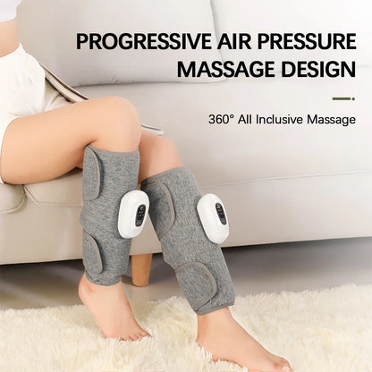 Electric Leg Massager Wireless Rechargeable Air Compression Calf Massage Relax Leg 3 Modes 360° Air Pressure Air Bag Leg Massage