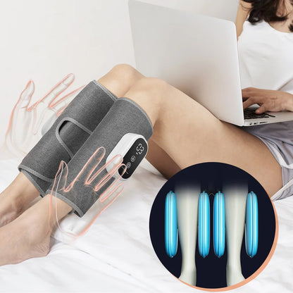 Electric Leg Massager Wireless Rechargeable Air Compression Calf Massage Relax Leg 3 Modes 360° Air Pressure Air Bag Leg Massage