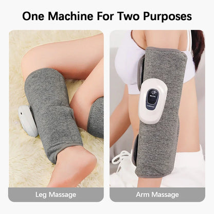 Electric Leg Massager Wireless Rechargeable Air Compression Calf Massage Relax Leg 3 Modes 360° Air Pressure Air Bag Leg Massage