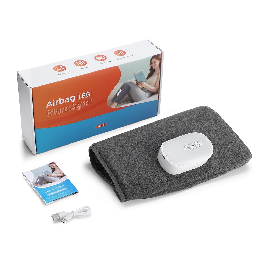 Electric Leg Massager Wireless Rechargeable Air Compression Calf Massage Relax Leg 3 Modes 360° Air Pressure Air Bag Leg Massage