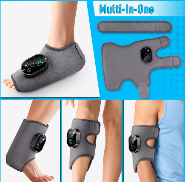Cordless 4-in-1 Ankle & Foot Massager with Heat & Vibration Therapy