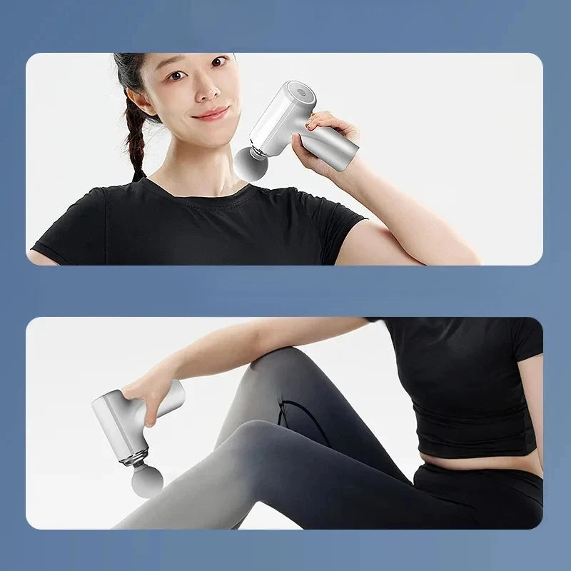 Portable Electric Massage Gun – 4 Heads, 6 Speeds & LED Muscle Relief