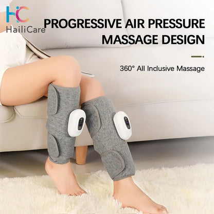 Electric Leg Massager Wireless Rechargeable Air Compression Calf Massage Relax Leg 3 Modes 360° Air Pressure Air Bag Leg Massage